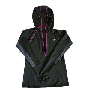 New Balance Dry Quarter Zip Hoodie Black and Pink Size S